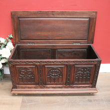 Load image into Gallery viewer, x SOLD Antique French Blanket Box, Lift Lid Toy Chest or Hall Trunk, Bedroom Coffer. B11570