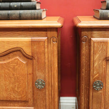 Load image into Gallery viewer, x SOLD Pair of Vintage French Lamp Cabinets, or Bedside Cabinets, or Hall Cupboards. B11790