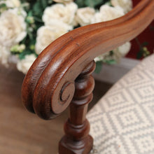 Load image into Gallery viewer, x SOLD Antique French Armchair, French Gothic Oak and Fabric Armchair, Bedroom or Hall Chair. B10511