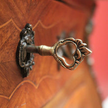 Load image into Gallery viewer, x SOLD Antique French Chest of Drawers, Walnut and Brass Lingerie Cabinet Chest, Hall Cupboard. B11569