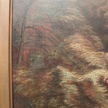 Load image into Gallery viewer, x SOLD Vintage to Antique French Framed Oil on Canvas. Dense Forest Scene and Brook. B11522