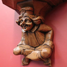 Load image into Gallery viewer, x SOLD Antique Wall Sconces, Statue Holders, French 'Sitting Jesters' Wall Brackets or Sconces. B11299