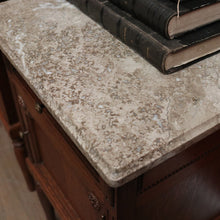 Load image into Gallery viewer, x SOLD Antique French Bedside Tables, Marble Top Lamp Tables or Side Tables or Cupboard. B11495