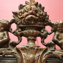 Load image into Gallery viewer, Antique French Gilt Wall Mirror with Flowers, Foliage, and Cherubs/Putti Decorations. B11683
