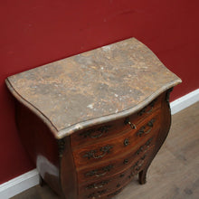 Load image into Gallery viewer, x SOLD Antique French Chest of Drawers, Walnut and Brass Lingerie Cabinet Chest, Hall Cupboard. B11569