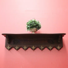 Load image into Gallery viewer, x SOLD Vintage French Coat Rack, Seven Brass Hook Scarf or Hat Rack. B11453