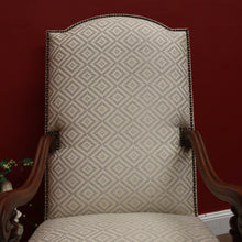 Load image into Gallery viewer, x SOLD Antique French Armchair, French Gothic Oak and Fabric Armchair, Bedroom or Hall Chair. B10511