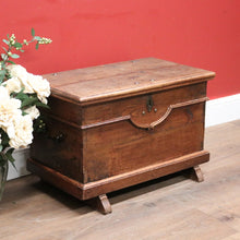 Load image into Gallery viewer, x SOLD Antique French circa 1840 Blanket Box or Coffer, Trunk or Chest with Iron Handles. B11817a