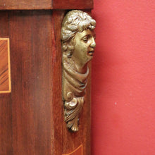 Load image into Gallery viewer, x SOLD French Walnut and Marble Hall Cabinet or Side Cupboard with Marble Top and Felt Lined. B11869