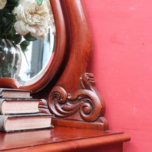 Load image into Gallery viewer, Vintage Australian Cedar Dressing Table with Ornate Bevelled Edge Mirror. B13136