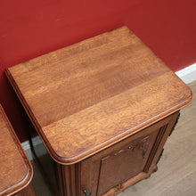 Load image into Gallery viewer, x SOLD Pair of 1930-1940 French Oak Lamp Tables or Bedside Tables Cabinets or Cupboards B11559