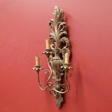 Load image into Gallery viewer, x SOLD Antique Italian Villa Wall Light or Wall Scone with Three Light Fittings. B11741