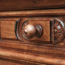 Load image into Gallery viewer, x SOLD Pair of Antique French Walnut and White Marble Bedside Cabinets or Lamp Tables. B 11526