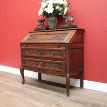 Load image into Gallery viewer, x SOLD Antique French Oak Writing Bureau with Two Drawers Below the Desk. Chest of Drawers. B11464