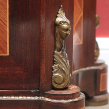 Load image into Gallery viewer, x SOLD French Walnut and Marble Hall Cabinet or Side Cupboard with Marble Top and Felt Lined. B11869