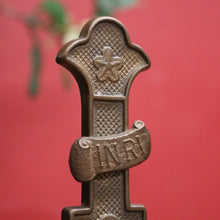 Load image into Gallery viewer, x SOLD Antique Crucifix, French Brass Free-standing Corpus on the Cross, Home Devotion. B11594