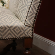 Load image into Gallery viewer, x SOLD Antique French Armchair, French Gothic Oak and Fabric Armchair, Bedroom or Hall Chair. B10511