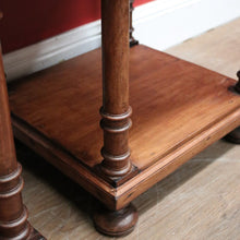 Load image into Gallery viewer, x SOLD Pair of Antique French Walnut and White Marble Bedside Cabinets or Lamp Tables. B 11526