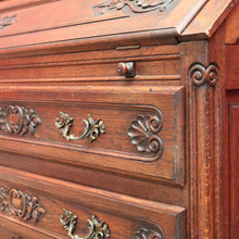 Load image into Gallery viewer, x SOLD Antique French Oak Writing Bureau with Two Drawers Below the Desk. Chest of Drawers. B11464
