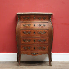 Load image into Gallery viewer, x SOLD Antique French Chest of Drawers, Walnut and Brass Lingerie Cabinet Chest, Hall Cupboard. B11569