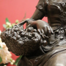 Load image into Gallery viewer, x SOLD Antique French Spelter of a Maiden holding a Basket, Louis Emile Cana 1845-1895. B11633