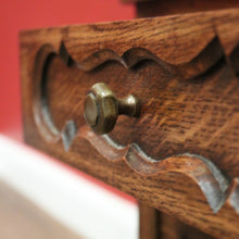 Load image into Gallery viewer, x SOLD Vintage French Oak Bedside Cabinet or Lamp or side Table, Drawer and Cupboard Storage. B11578