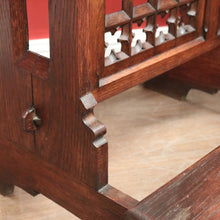 Load image into Gallery viewer, x SOLD Antique French Oak Prayer Chair, Prie-Dieu Kneeler, Church-Themed with Bible Nook or Shelf. B11993