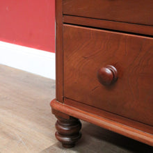 Load image into Gallery viewer, x SOLD Antique Australian Cedar Chest of Five Graduating Drawers, Hall or Entry Chest, Full Cedar. B11556