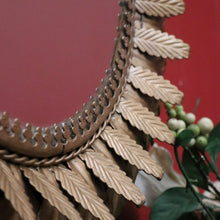 Load image into Gallery viewer, x SOLD A Mid-Century Gilt-coloured Metal and Mirror Sunburst-style Wall Mirror, Leaf Pattern. B11682