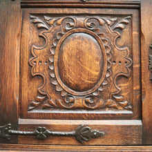Load image into Gallery viewer, x SOLD Antique Flemish Oak Sideboard, Felt Lined Hall Cupboard, Dining Room Sideboard B11462
