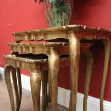Load image into Gallery viewer, x SOLD Nest of Tables, 3 Italian Florentine Side Tables, Lamp Tables, Stackable Tables, or Nesting Table. B11520