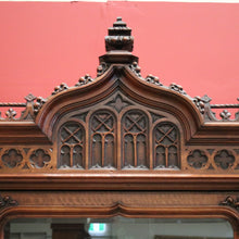 Load image into Gallery viewer, x SOLD Antique French Walnut Church-Inspired China Cabinet or Bookcase Cupboard B11916