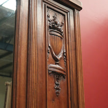 Load image into Gallery viewer, x SOLD Antique French Walnut and Mirror Armoire Wardrobe with Carved Floral detail. B11535