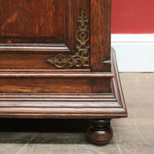 Load image into Gallery viewer, x SOLD Antique French Oak Hall Cabinet with 2 Drawers and Cupboard Storage. B11803