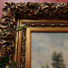 Load image into Gallery viewer, x SOLD Antique Gilt Timber Frame Oil on Canvas, Oil Painting, Country Landscape Scene. B11701