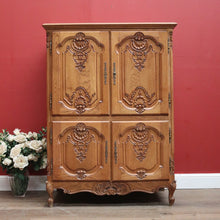 Load image into Gallery viewer, x SOLD Vintage French Oak Drinks Cabinet, Hall Cupboard or Linen Press, TV Unit. B11558