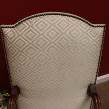 Load image into Gallery viewer, x SOLD Antique French Armchair, French Gothic Oak and Fabric Armchair, Bedroom or Hall Chair. B10511