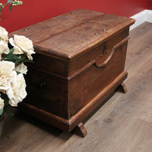 Load image into Gallery viewer, x SOLD Antique French circa 1840 Blanket Box or Coffer, Trunk or Chest with Iron Handles. B11817a