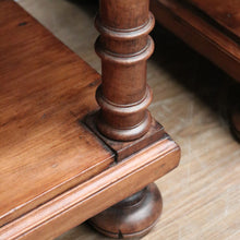 Load image into Gallery viewer, x SOLD Pair of Antique French Walnut and White Marble Bedside Cabinets or Lamp Tables. B 11526