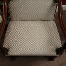 Load image into Gallery viewer, x SOLD Antique French Armchair, French Gothic Oak and Fabric Armchair, Bedroom or Hall Chair. B10511