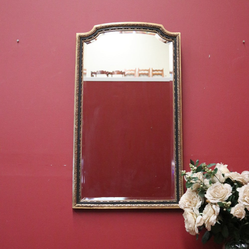 Vintage French Over-mantel Mirror or Wall Mirror with Bevelled Mirror . B11849