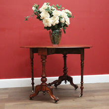 Load image into Gallery viewer, x SOLD Antique English Burr Walnut Drop Leaf Table, Wine, Side, Sutherland Table. B11810
