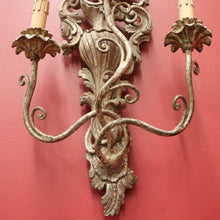 Load image into Gallery viewer, x SOLD Antique Italian Villa Wall Light or Wall Scone with Three Light Fittings. B11741