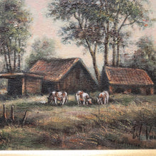 Load image into Gallery viewer, x SOLD Antique Gilt Timber Frame Oil on Canvas, Oil Painting, Country Landscape Scene. B11701