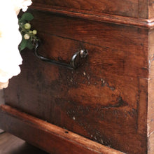Load image into Gallery viewer, x SOLD Antique French circa 1840 Blanket Box or Coffer, Trunk or Chest with Iron Handles. B11817a