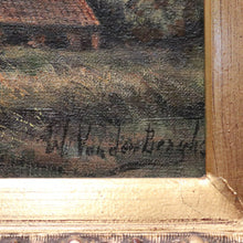 Load image into Gallery viewer, x SOLD Antique Gilt Timber Frame Oil on Canvas, Oil Painting, Country Landscape Scene. B11701