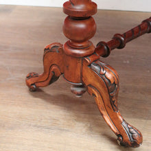 Load image into Gallery viewer, x SOLD Antique English Burr Walnut Drop Leaf Table, Wine, Side, Sutherland Table. B11810