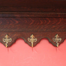 Load image into Gallery viewer, x SOLD Vintage French Coat Rack, Seven Brass Hook Scarf or Hat Rack. B11453