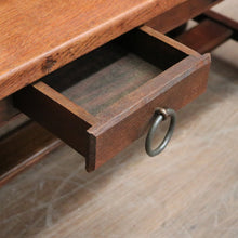 Load image into Gallery viewer, x SOLD Vintage French Coffee Table with Two Drawers, or Oak Two-drawer Hall Seat. B11562