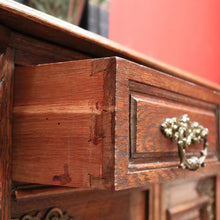 Load image into Gallery viewer, x SOLD Antique French Oak Hall Cabinet with 2 Drawers and Cupboard Storage. B11803